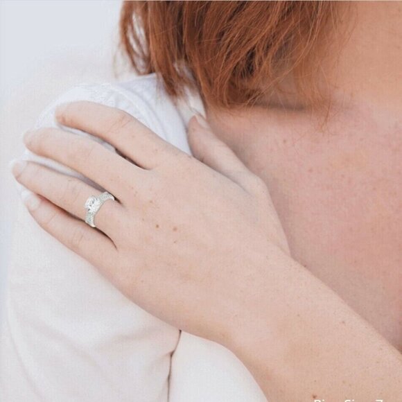 White Cubic Zirconia Rhodium Over Sterling Silver Ring 4.25ctw Size 8 - Picture 8 of 8